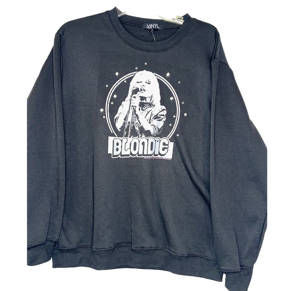 Vinyl Icons Blondie Sweatshirt with Fringe Black Size M NWT